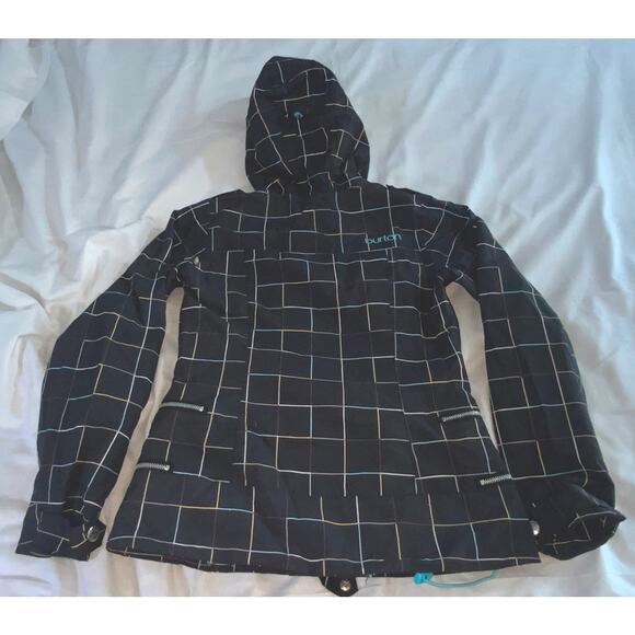 Burton Dry Ride Snowboarding Ski Jacket Hooded Shell Full Zip Womens Small - Picture 7 of 8